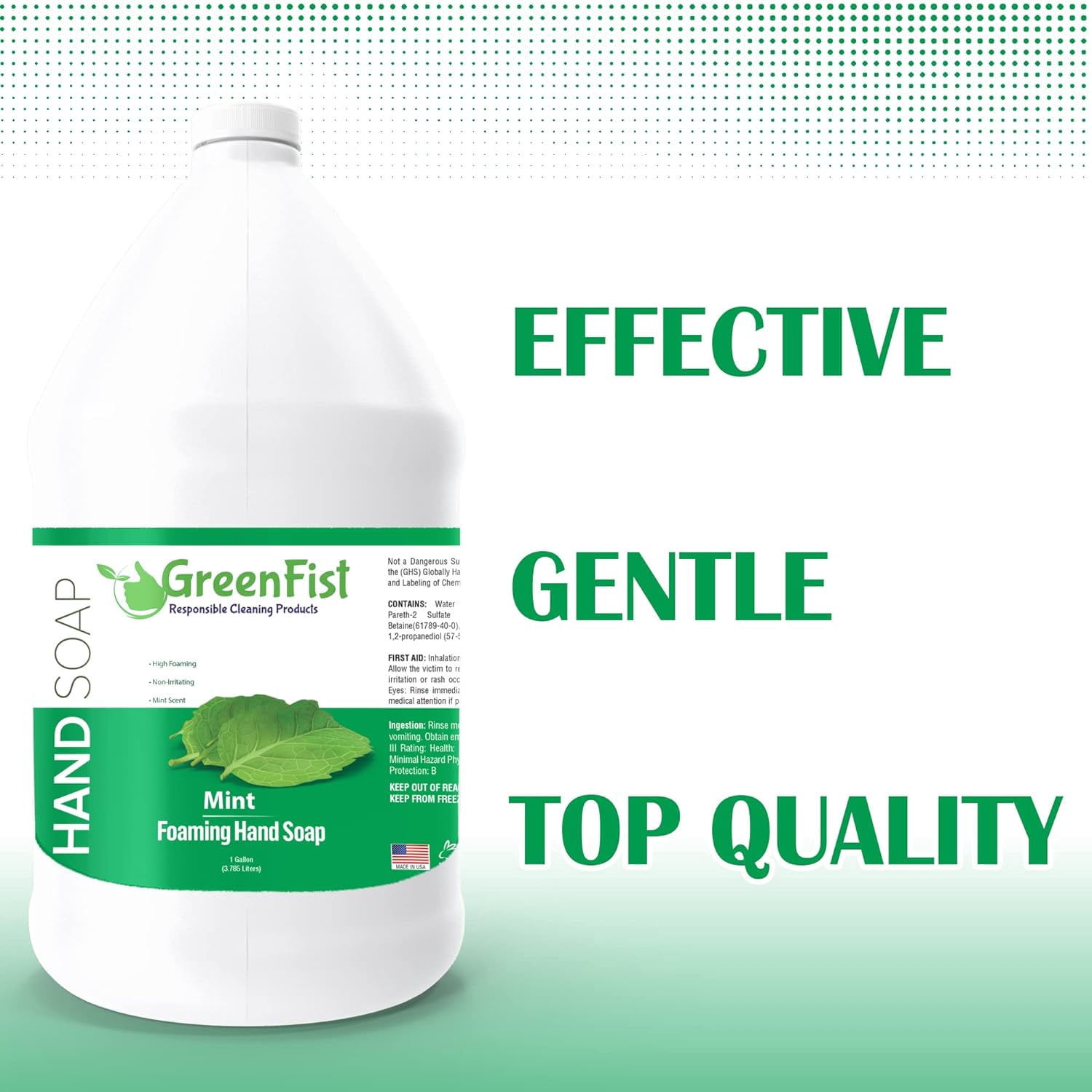 Foaming Hand Soap Refills Mint Scent Inspired by Eucalyptus Smell Jug Foam Refill Made in USA, 128 ounce (1 Gallon)