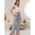 thumbnail image 3 of HEARTNICE Women's Pajamas Pants, with Pockets Pj Bottoms Lounge Stretch Yoga Sweatpants,(Light Grey Mel.,XL), 3 of 5