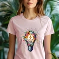 thumbnail image 5 of Christian There Was Jesus Cross and Floral Faith Graphic T-Shirt, White, Size XL, 5 of 6