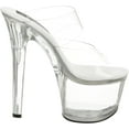 thumbnail image 6 of Pleaser Women's Sky-302 Platform Slide 8 Clear/Clear, 6 of 7
