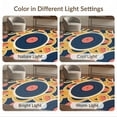 thumbnail image 7 of ODIKA Circular Music Symbol Floor Covering Interlocking Shapes Modern Art Foldable Easy Care for King Size Bedroom, Master Suite, Under Bed, 7 of 7