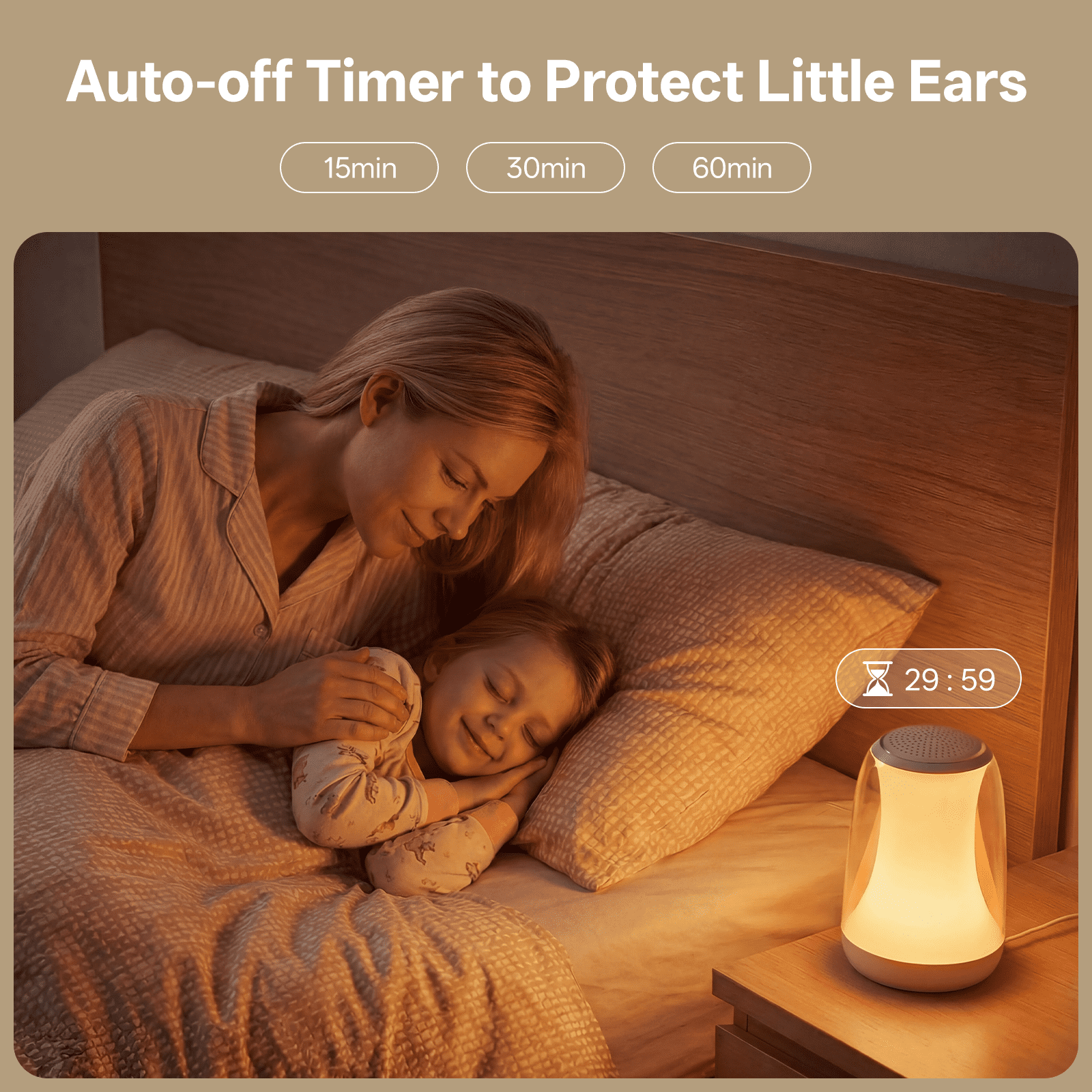Hotmoon Baby Nursery Night Light Sleep Sound Machine, 27 Soothing Sounds, 8 Color-Changing, RF Remote Control, Timer, Child Nursing, Toddler Soothing