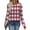 Red, variant on YUGYXL Trendy Plaid Shirts for Women Long Sleeve Crewneck Fall Graphic Pullover Top Lightweight Casual Soft Sweatshirt Pink XXL