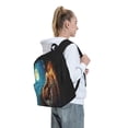 thumbnail image 5 of Lsque Squirrel Sleeping In Tree Pattern Adult Backpack – Durable & Lightweight PU Canvas Storage Bag , 15” Laptop Compartment, and Multiple Pockets, 5 of 6