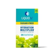 Liquid I.V. Sugar-Free Hydration Multiplier Electrolyte Powder Packet Drink Mix, Green Grape, 6 Ct