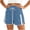 Blue, variant on Womens High Waisted Shorts Athletic Running Shorts Workout Gym Quick Dry Flowy Shorts with Pockets Red,L