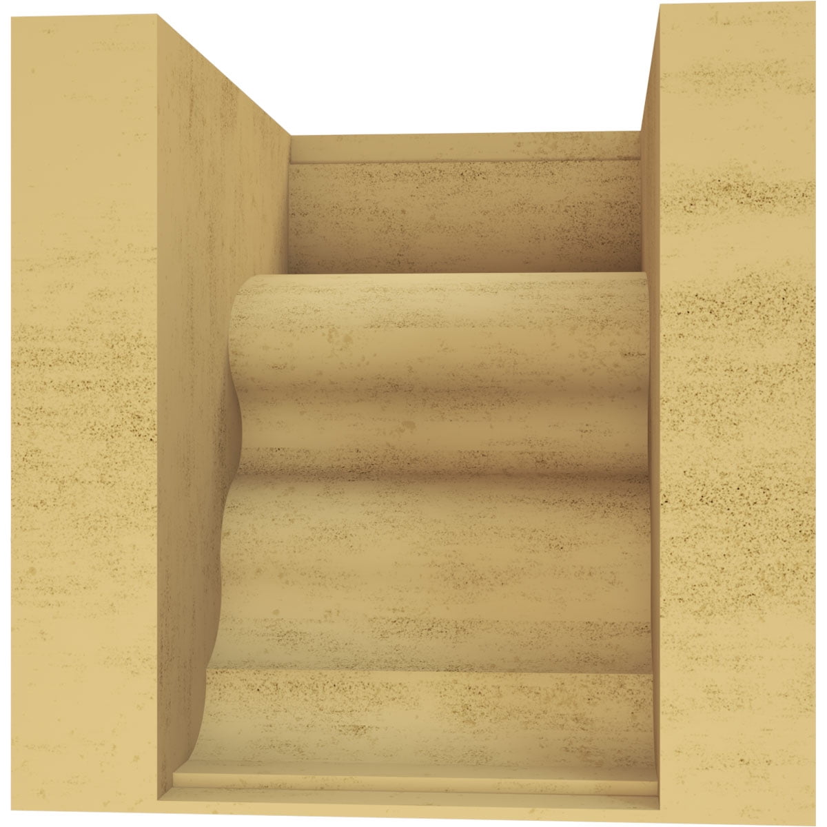 8"W x 8"D x 8"H Wide Highland Rough Cedar Woodgrain TimberThane Corbel, Primed Tan