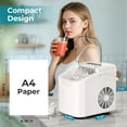 thumbnail image 5 of WAA Countertop Ice Maker with LED Display & Timer,26lbs/24H,Self-Cleaning,Portable Handle,Compact for Home/Kitchen(White), 5 of 8