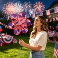 thumbnail image 6 of Double Layer Sequined Windmill,Patriotic Flag Windmill for Yard Garden Independence Day Outdoor Landscape Decoration, 6 of 7