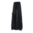 thumbnail image 2 of Mifsaly Wide Leg Cargo Pants Men Oversized Loose Casual Pant Drawstring Elastic Waist Baggy Hip Hop Streetwear Trousers with Multi Pockets L, 2 of 9