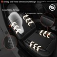 thumbnail image 3 of LAONNVIR Car Seat Covers Full Set Fit for Ford Ranger 2019-2024 Waterproof Breathable Leather Seat Protector with Airbag Compatible Automotive 5 Seat Cushions Cover (Black), 3 of 5