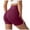 Brick Red, variant on Women's Seamless Scrunch Shorts - High Waist Gym Yoga Shorts, Tummy Control, Nylon Spandex, S-XL
