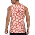 thumbnail image 3 of Gaeub Beige Flowers Men's Athletic Tank Top, Workout Sleeveless Shirts, Running Tank Tops for Gym, Running, Training - 4X-Large, 3 of 9