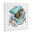 thumbnail image 4 of Stupell Industries Blue Shoebox with Kitty Animals Painting Wrapped Canvas Art Print Wall Art, 24 x 24, 4 of 8