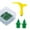 Green, variant on Pitycbo 50Pcs Track Shoe Spikes Track and Field Running Spikes 5mm Versatile with Wrench Black