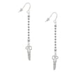 thumbnail image 2 of Delight Jewelry Silvertone Scissors - Silver-tone Long Sparkle Dangle French Earrings, 2 of 4