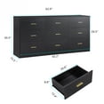 thumbnail image 3 of Tcbosik 9 Drawer Dresser for Bedroom, Modern Chest of Drawers, Clothes Storage Organizer for Closet, Hallway, Living Room, Black, 3 of 7