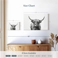 thumbnail image 4 of Elephant Stock Highland Bull I Wall Art - Horizontal Canvas Wall Art - Living Room Wall Decor - Animal Canvas - Black And Gray Decor By Sisi And Seb - 12" x 8", 4 of 8