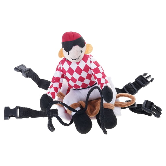 Funny Horse Riders Riding Costume for Dog Pet Holiday Accessories Halloween Suitable for Cats and Dogs