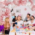 thumbnail image 5 of Burculy Pink Balloon Arch Kit 132Pcs Light Pink White Clear Balloons Garland for Birthday Wedding Baby Shower Bridal Party Decorations Anniversary, 5 of 7