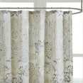 thumbnail image 3 of Madison Park Shower Curtain, Bohemian Floral Bathroom Curtain W/ 12 Button Holes, Yellow, 72" x 72", 3 of 7