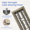 thumbnail image 4 of 4x12 Inches Heavy Duty Walkable Floor Register Easy Adjust Air Supply Lever Floor Vents - Seattle Design - Vent Cover for Home Floor - Antique Brass, 4 of 7