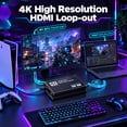 thumbnail image 5 of Duomigo Video Capture Card 4K HDTV Loop-Out, 1080P 60FPS/2K 30FPS Game Capture Device for Streaming, Compatible with PS5/Switch/Camera/PC/OBS (Black), 5 of 8