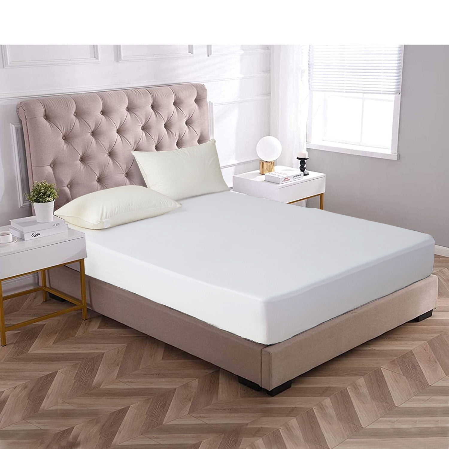 JML 100% Waterproof Mattress Protector King, Mattress Encasement Cover, Deep Pocket Fits 18