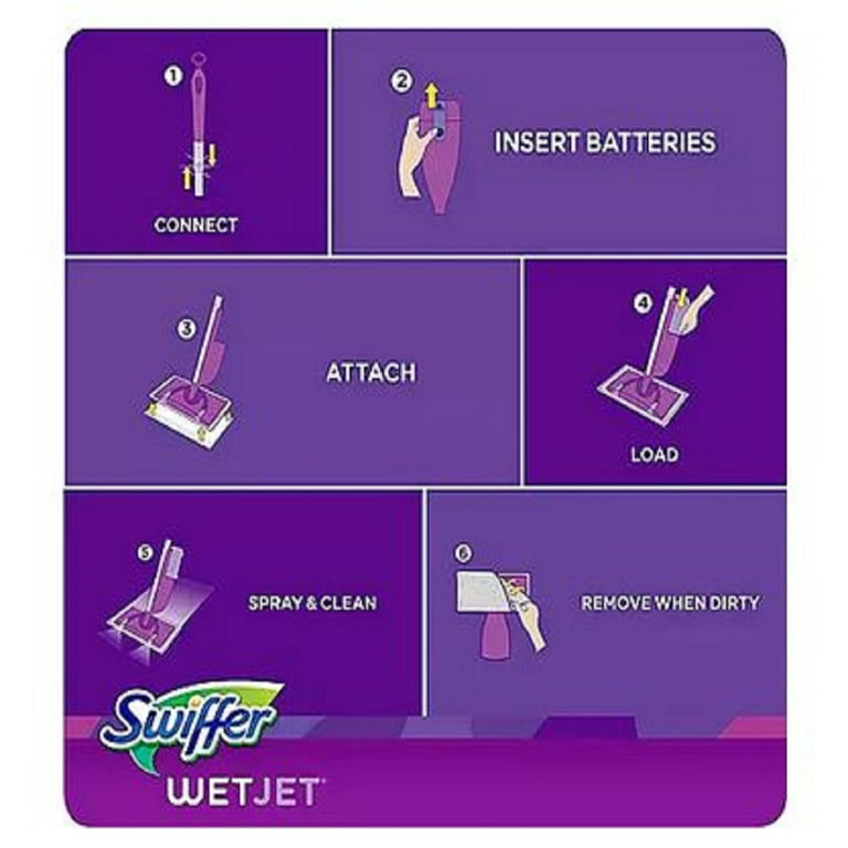 Swiffer Wetjet Mopping Refill Pack (2 bottles of cleaner + 32