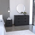 thumbnail image 3 of CoSoTower 2 Piece Bedroom Set, Nightstand + Dresser, Black, 3 of 6