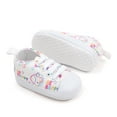 thumbnail image 4 of Baby Boys Girls Crib Shoes Cartoon Print Tie-Up Sneakers First Walkers, 4 of 5