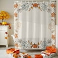 thumbnail image 4 of Shower Curtains for Bathroom-48"x72",Farm Autumn Pumpkin Maple Leaf Waterproof Bath Curtain Grommet Shower Curtain Set, 4 of 7