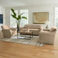 thumbnail image 3 of SureFit Hampstead Stretch Velvet Chair Slipcover, One Piece Chair Covers, Sable Chair Cover, 3 of 6