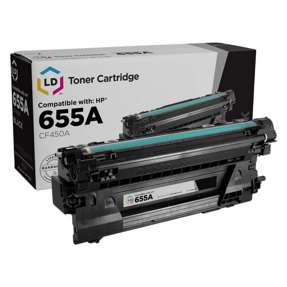 LD Products Compatible Replacement 655A CF450A Black Laser Toner Cartridge for HP M652 M653dh M681