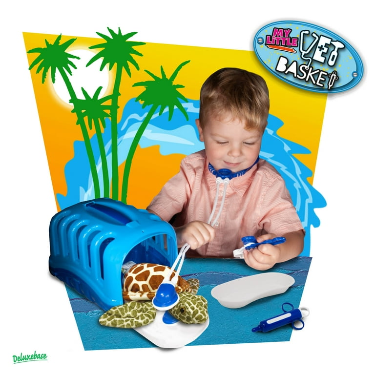Deluxebase My Little Vet Basket Sea Turtle Toy. Kids Pretend Play Veterinarian Kit. Ideal for Toddlers Walmart