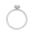 thumbnail image 3 of 1/2ct Princess Cut Genuine Diamond Halo Engagement Ring 14K White Gold Jewelry, 3 of 4