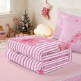 thumbnail image 5 of Manfei Initial Zipper Full Size Comforter Sets with Fitted Sheet and 2 Pillowcases Christmas Zipper Bedding Set, Pink Z, Pink Reversible, 5 of 7