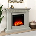 thumbnail image 2 of FESTIVO 46.5" Wide Electric Freestanding Fireplace w/ Realistic LED Flames - Off White, 2 of 6