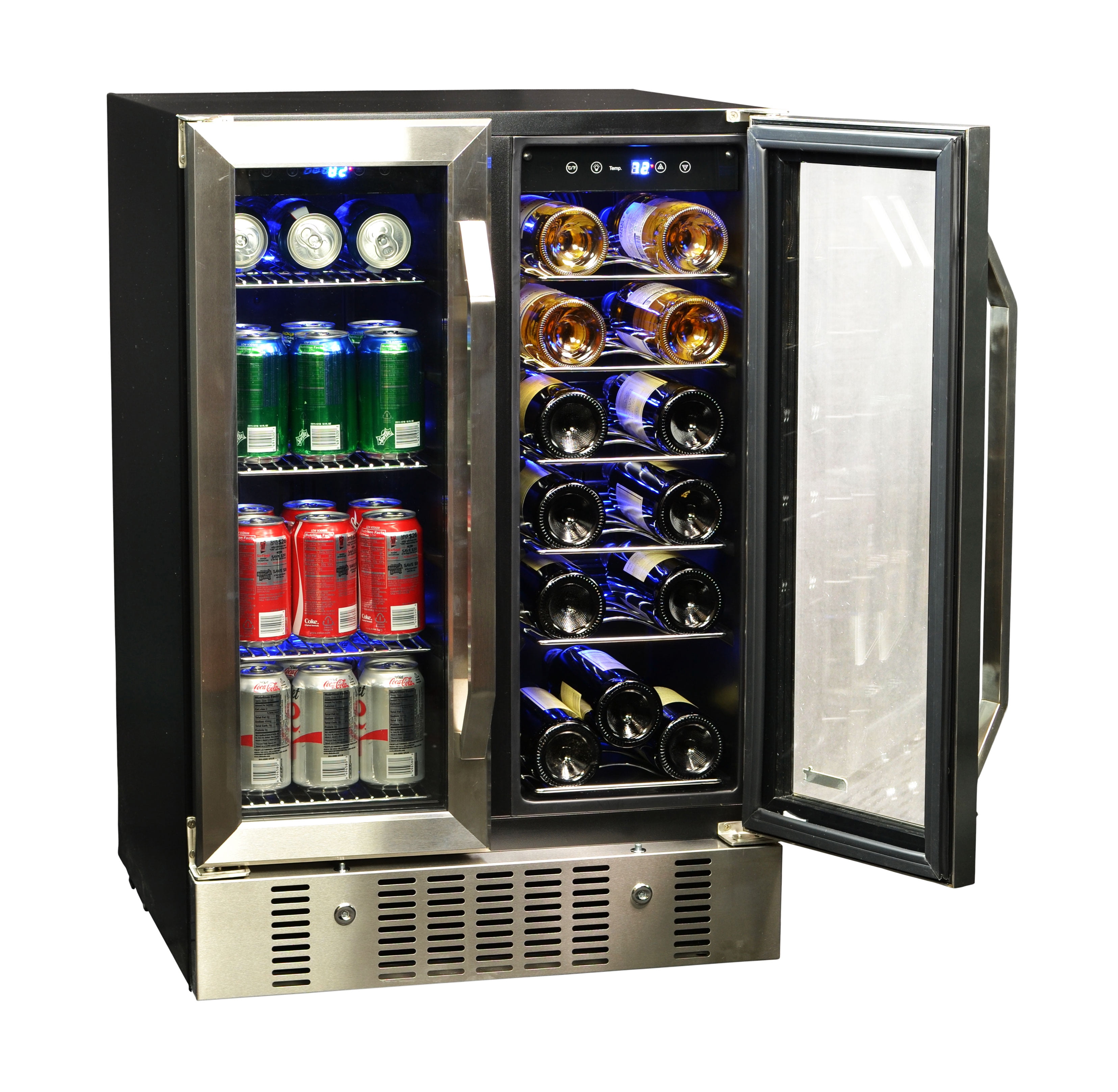NewAir 18 Bottle & 60 Can Dual Zone Built in pressor Wine and