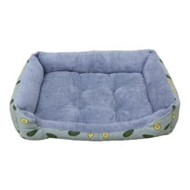 Hvmvliv Puppy Bed Rectangular Cat and Dogs Extra Thicken Warm Comfy Cushion Bed Soft Winter Sleeping Pad for Small Dog Multicolor, 15x13 in