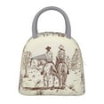 thumbnail image 1 of Lukts Two Cowboys Riding Horses In The Desert for Large Portable Insulated Lunch Bag, Waterproof and Oil-proof Picnic Bag, Suitable for Students and Office Workers, 1 of 6