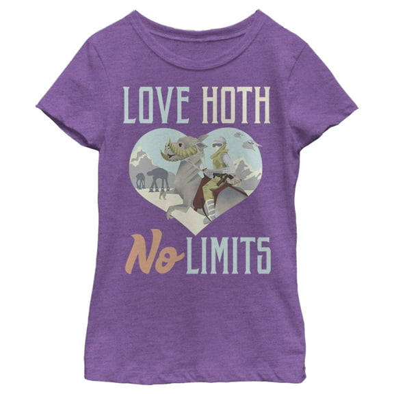 Girl's Star Wars Valentine's Day Love Hoth No Limits  Graphic Tee Purple Berry X Small