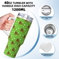 thumbnail image 3 of Fotbe dogs on a green background Pattern 40oz Ice Bully With Handle And Straw Stainless Steel Vacuum Insulated Cup And 2 In 1 Straw Lid, 3 of 8