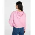 thumbnail image 3 of Time and Tru Women's Bubble Hem Pullover Hoodie, Size XS-XXXL, 3 of 5