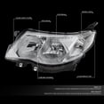 thumbnail image 4 of DNA Motoring HL-OH-SFOR09-CH-CL1 For 2009 to 2013 Subaru Forester Pair Chrome Housing Clear Side Headlight Headlamps 10 11 12 Left + Right, 4 of 7