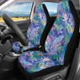 thumbnail image 2 of FUIALDOLG Floral Print Vehicle Seat Covers for Women, 2 Pack Front Seat Cover Decorative Elastic Front Seat Protectors, 2 of 13