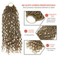 thumbnail image 2 of 1Pack Twist Locs Crochet Hair 20 inch Curly Rolls Twist Braids Wig Braids Hair With Curly Hair in Middle and Ends faux locs Synthetic Hair Extension Ponytail Brading Hair, 2 of 7