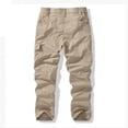 thumbnail image 4 of SELONE Cargo Pants for Men with Pockets Elastic Waist Joggers Relaxed Outdoor Trousers Hiking Winter Pants Khaki 34, 4 of 7
