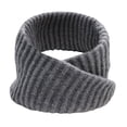 thumbnail image 1 of Gray Neckerchief Outdoor Bib Solid Color Warm Wool Bib Double Thickened Single Head Bib, 1 of 2