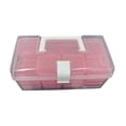 thumbnail image 4 of Estuche para guardar joyas,Estuche transparente para guardar joyas con 32 compartimentos,Caja de almacenamiento de aretes de gran capacidad de 32 unidades,Organizador de joyas portátil con Rosa, 4 of 8